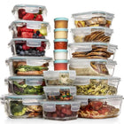 Meal Prep Containers with Airtight Lids, 35 Piece Food Storage Containers Set, Airtight Food Containers and Sauce Cups