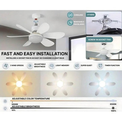 Compact Ceiling Fan for E27 Socket – image 11