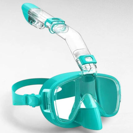 Full Face Snorkel Mask for Adults and Kids, 180 Degree Panoramic Diving Mask