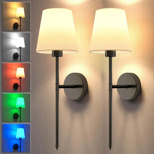 Wall Lights Battery Operated, Rechargeable Wall Sconces with Remote Control