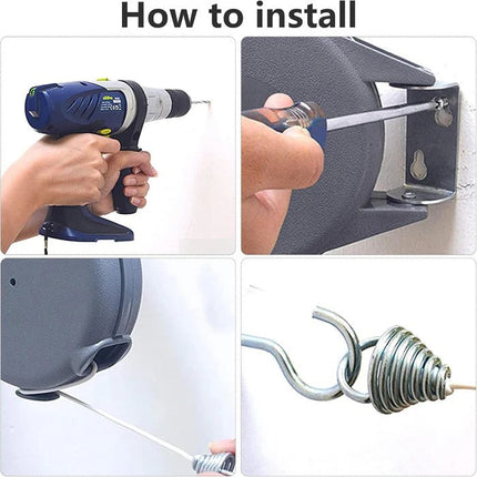 Drying Line for Patio, Retractable Clothesline Outdoor Indoor with Swivel Wall Mount – image 5