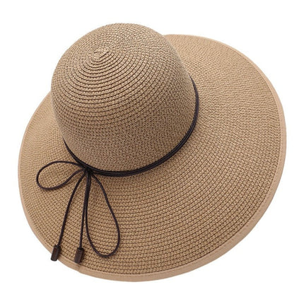 Foldable Wide Brim Summer Hat for Women, Packable Beach Sun Hat with Adjustable Fit for Travel, Garden and City Walks