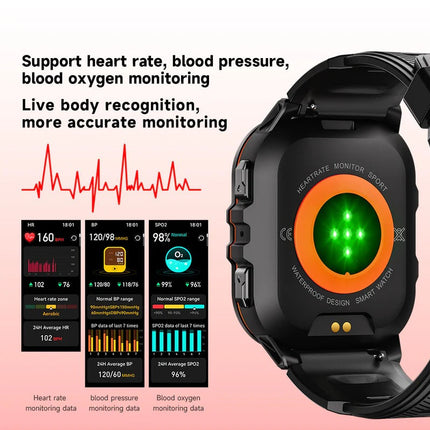 Waterproof Sports Watch for Men and Women, 5ATM Swim Smartwatch with Fitness Tracker and Bluetooth 5.0 Calling