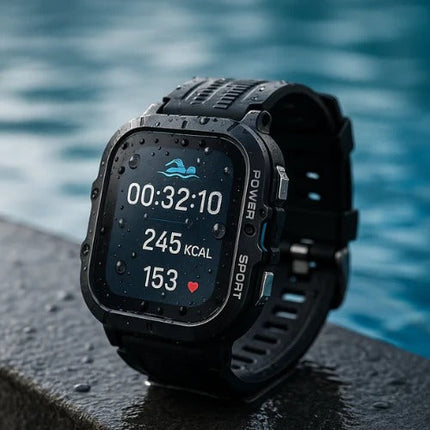 Waterproof Sports Watch for Men and Women, 5ATM Swim Smartwatch with Fitness Tracker and Bluetooth 5.0 Calling