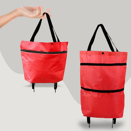 Reusable Shopping Bag with Wheels, Foldable Reusable Grocery Bag – image 4