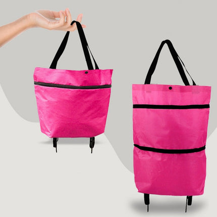 Reusable Shopping Bag with Wheels, Rolling Tote for Groceries and Laundry – image 5