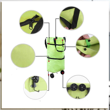 Reusable Shopping Bag with Wheels, Foldable Reusable Grocery Bag – image 8