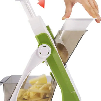 Vegetable Slicer 5 in 1 with Collecting Tray, Veggie Slicer with Hand Guard