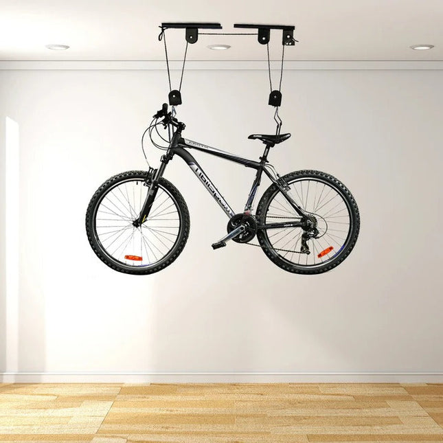 Ceiling Mounted Bike Hoist for Garage Ceiling Storage, Bike Lift with Pulley System