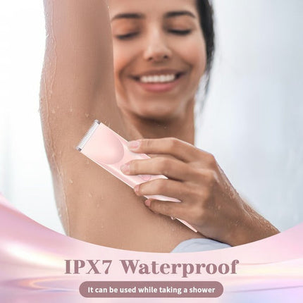 Women's electric shaver and bikini trimmer, 2 in 1 cordless body and face razor, IPX7 waterproof, Type-C