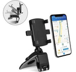 Tuzwa Car Phone Holder Mount – 360° Rotating Adjustable Phone Holder with 180° Tilt for Rearview Mirror, Sun Visor & Dashboard