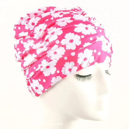 Swim Cap for Long Hair, Stretch Turban Swim Cap for Women and Girls – image 8