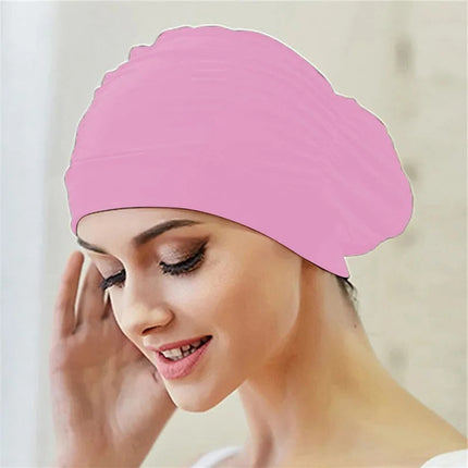 Swim Cap for Long Hair, Stretch Turban Swim Cap for Women and Girls – image 6