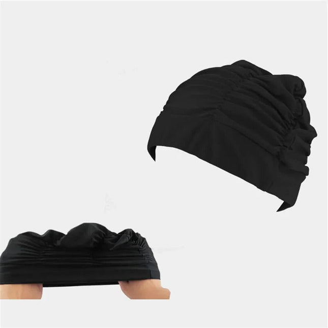 Swim Cap for Long Hair, Stretch Turban Swim Cap for Women and Girls