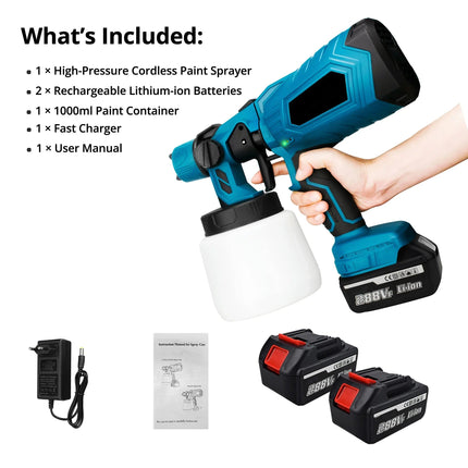 Cordless Paint Sprayer, Wireless Paint Sprayer for Furniture and Walls – image 10