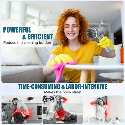 Shower Scrubber Electric, Waterproof Bathroom Scrubber