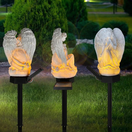 Outdoor Solar Lights, Solar Garden Light with Angel Statue Decor – image 4