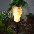 Outdoor Solar Lights, Solar Garden Light with Angel Statue Decor, Weatherproof Led Lawn Light for Flower Beds