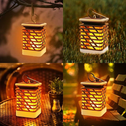 Landscape Lighting, Solar Garden Lantern with Grooved Shade – image 6