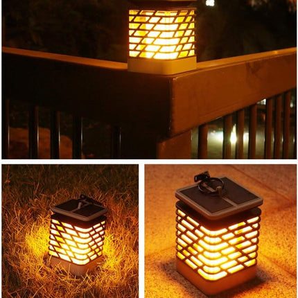 Landscape Lighting, Solar Garden Lantern with Grooved Shade – image 4