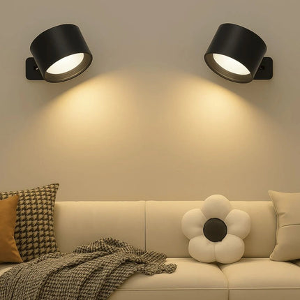 Rechargeable Wall Light with 360 Rotation, Stick On Magnetic Wall Lamp for Nursery