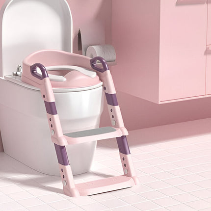 Potty Training Seat with Ladder, Toddler Toilet Training Seat with Steps