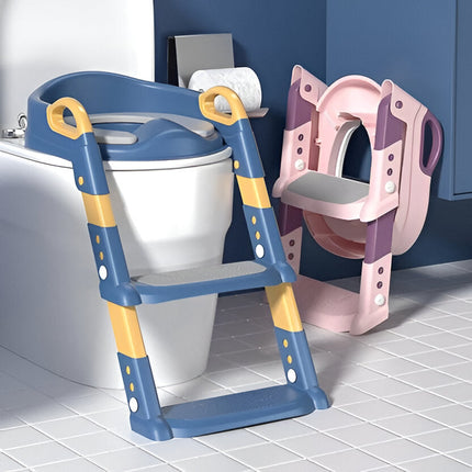 Potty Training Seat with Ladder, Foldable Potty Seat for Ages 2 to 5