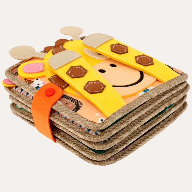Learning Book for Toddlers, Montessori Busy Book with 12 Activity Pages, Quiet Book, Montessori Toy and Educational Toy for