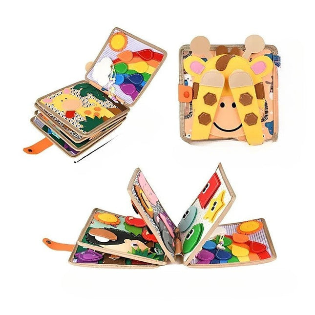 Learning Book for Toddlers, Montessori Busy Book with 12 Activity Pages