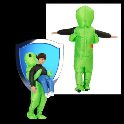 Kids Halloween Costume, Inflatable Alien Costume for Children 27.5 to 51.1 in Tall – image 4