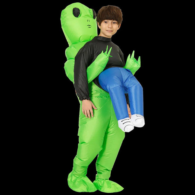Kids Halloween Costume, Inflatable Alien Costume for Children 27.5 to 51.1 in Tall