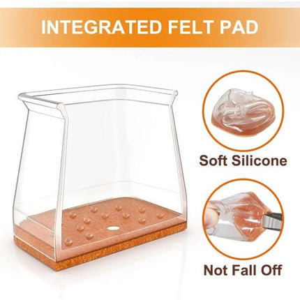 Chair Leg Floor Protectors 24 Pack, Square Furniture Leg Caps and Hardwood Floor Protectors – image 4