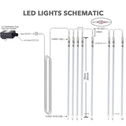 LED Icicle Lights Outdoor, Linkable Outdoor Holiday Lights with Plug – image 5