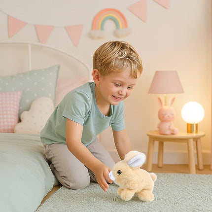 Hopping Bunny Plush Toy, Battery Operated Interactive Stuffed Animal – image 4