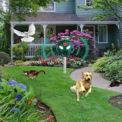 Solar Ultrasonic Squirrel Repellent with Motion Sensor and LED Flash, Bird Deterrent for Yard – image 5