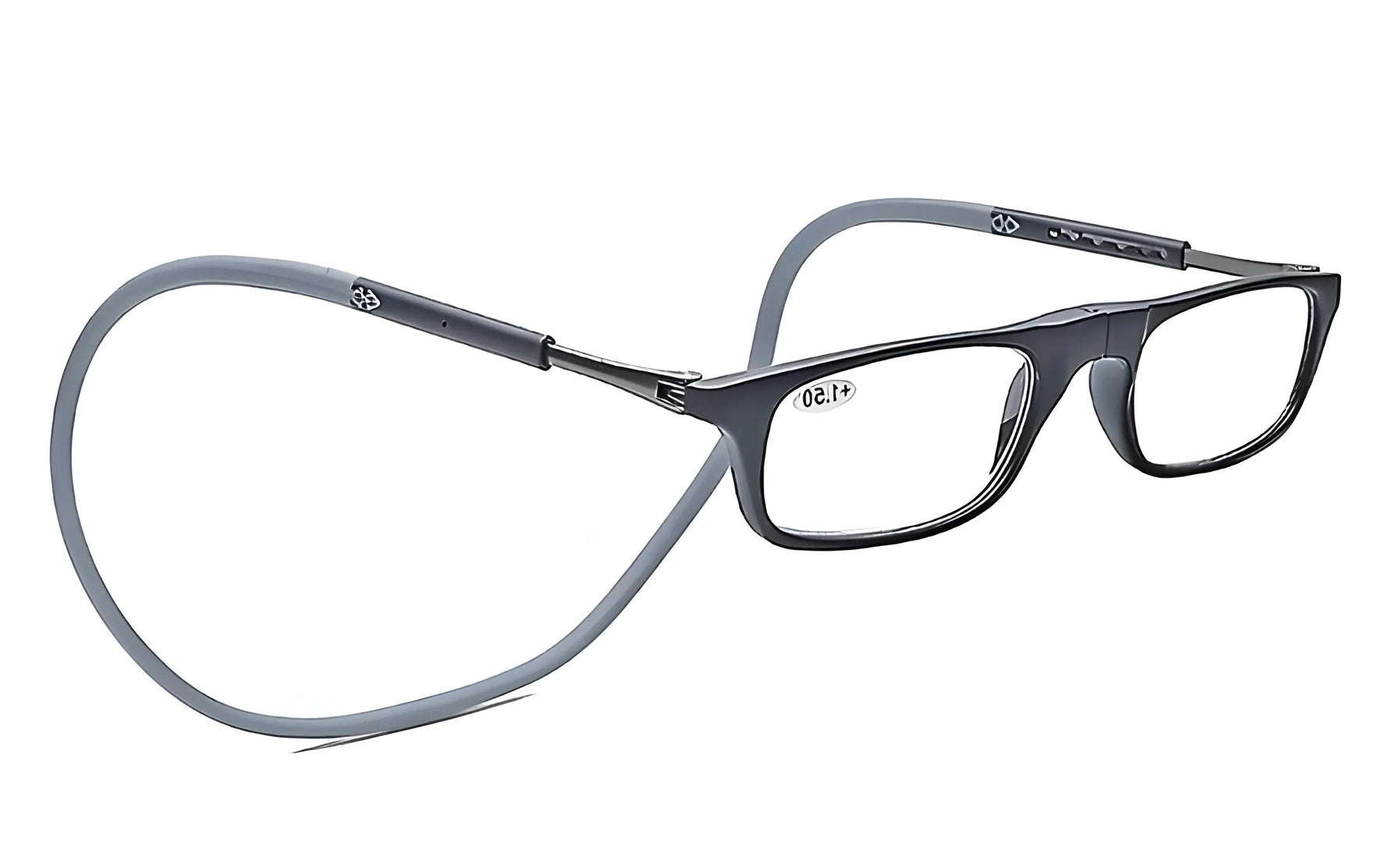 Tuzwa Magnetic Reading Glasses – Front-Connect Readers with Neck Loop, Soft Nose Pads & +1.00 to +3.50 Reading Strengths