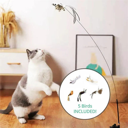 Interactive Cat Toys for Indoor Cats with Suction Cup, Cat Hunting Toy