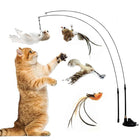 Interactive Cat Toys for Indoor Cats with Suction Cup, Bird Toy for Cats with 5 Replaceable Bell Birds, Cat Hunting
