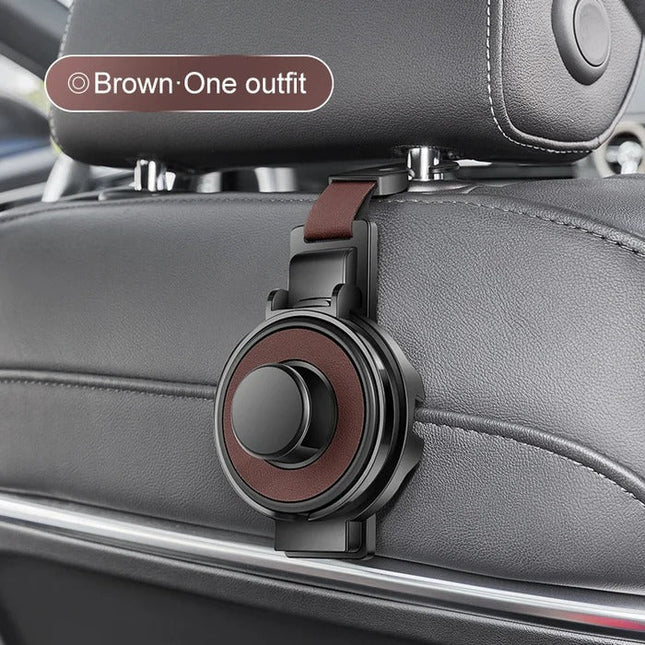 Purse Hook for Car Seat Headrest 3 in 1 with Cup Holder and Phone Stand, Car Hooks for Groceries, Bag Hook for Car