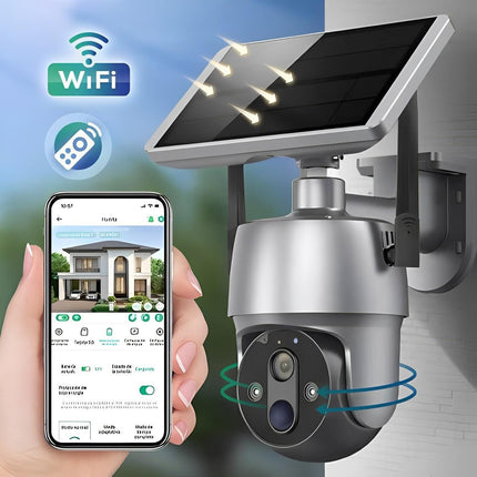 Security Camera Outdoor, Wireless Security Camera with Solar Panel