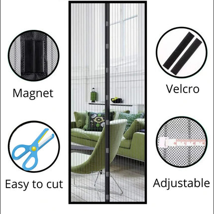 Magnetic Screen Door for Mosquito Net, Front Door Screen with Velcro Strips – image 6
