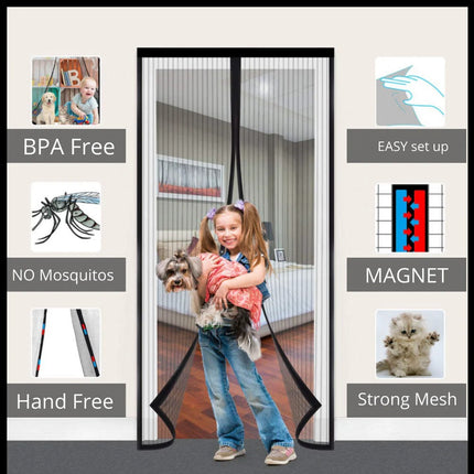 Magnetic Screen Door for Mosquito Net, Front Door Screen with Velcro Strips – image 4
