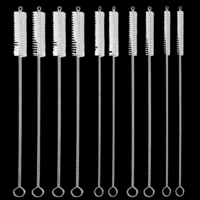 Bottle Brush Set of 10, Straw Cleaning Brush for Tumblers and Water Bottles