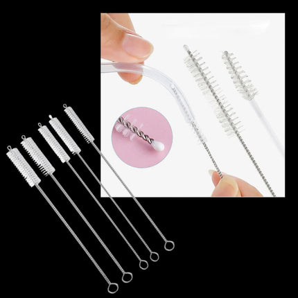 Bottle Brush Set of 10, Reusable Metal Straw Cleaner with Loop End – image 9