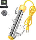 Tuzwa 220V Immersion Water Heater – Portable Electric Water Heating Element with Stainless Steel Guard, Insulated Handle & 3.28FT Power Cord