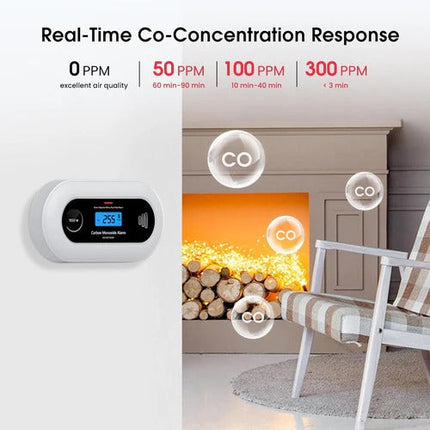 Carbon Monoxide Detector, Battery Operated Carbon Monoxide Detector with LCD – image 4