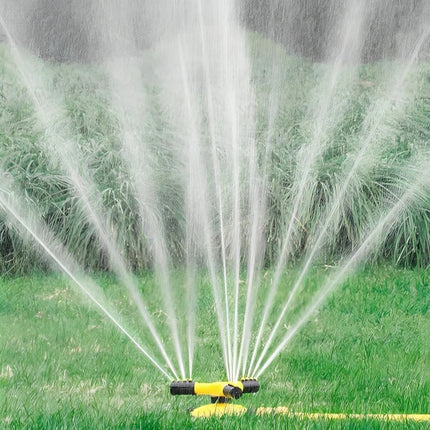Lawn Sprinkler 360 Rotating, Grass Sprinkler with Adjustable Spray Angles