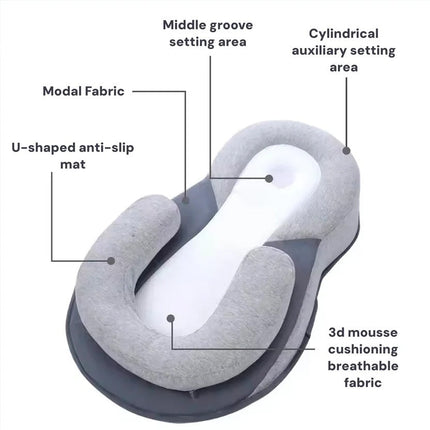 Infant Reflux Pillow with 15 Degree Incline, Head Support and Safety Belts – image 5