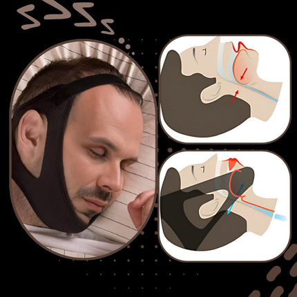 Chin Strap for Snoring, Snore Stopper Sleep Chin Strap for Back
