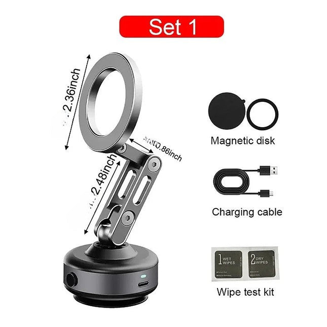 Magnetic Car Phone Holder, Suction Cup Phone Mount for Car Dashboard and Desk